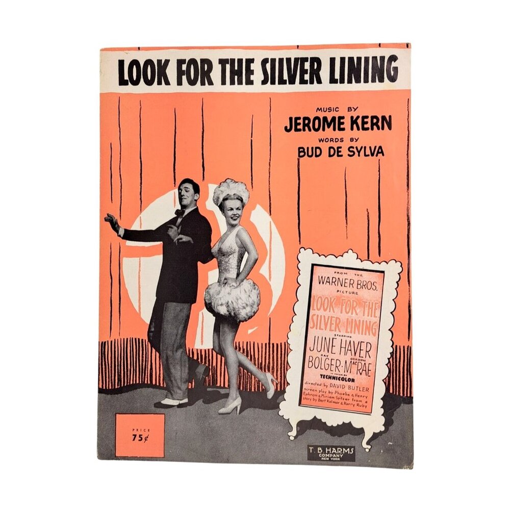 Vintage Sheet Music Look For The Silver Lining Movie Ray Bolger June Haver 1920